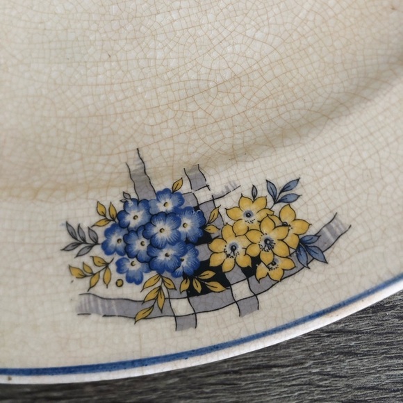 Vtg Wade Heath England Floral Serving Platter - Picture 12 of 13